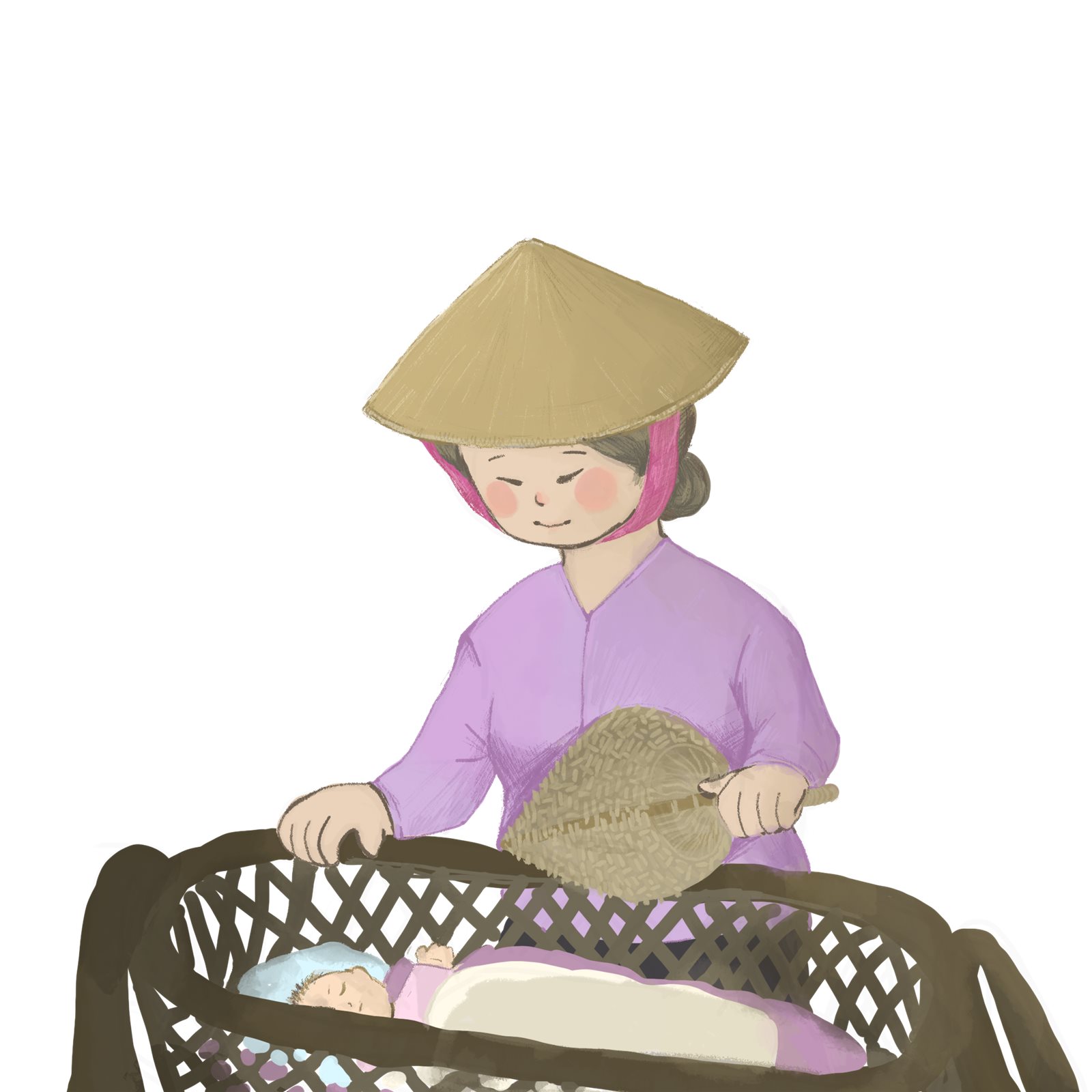 Tranh minh họa Mẹ Việt Nam Anh Hùng